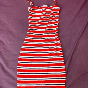 Stripes red dress size XS